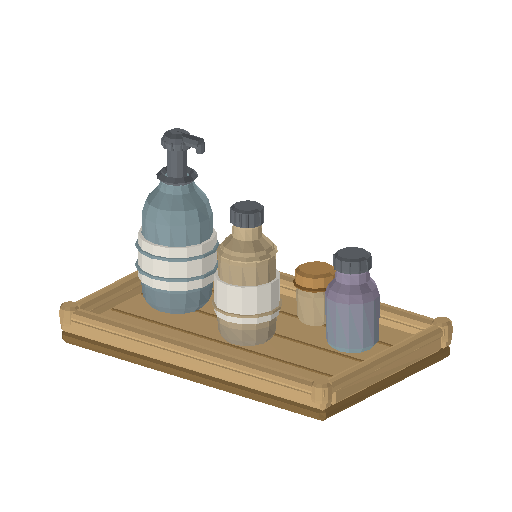 Low-poly Interiors 3D model: Toiletry Set