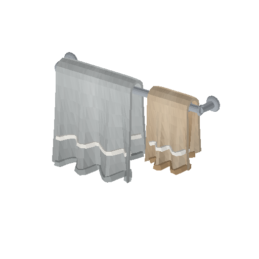 Low-poly Interiors 3D model: Towel Rail