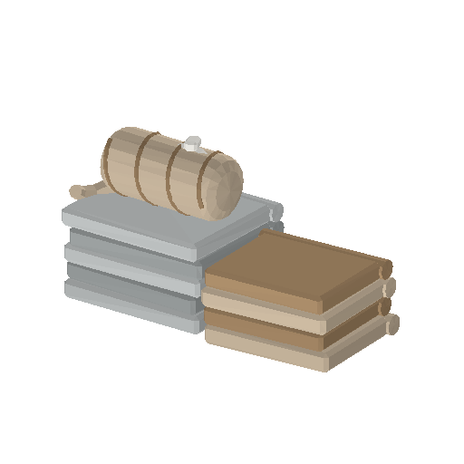 Low-poly Interiors 3D model: Towel Stack