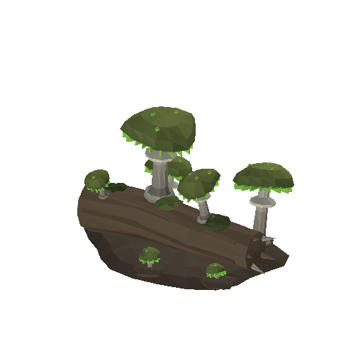 Low-poly Nature 3D model: Toxic Fungus