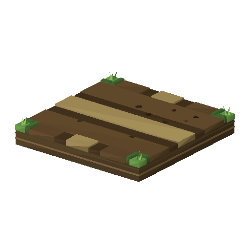 Low-poly Roads 3D model: Track Crossroads