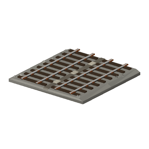 Low-poly Track 3D model: Track Double Straight Tile