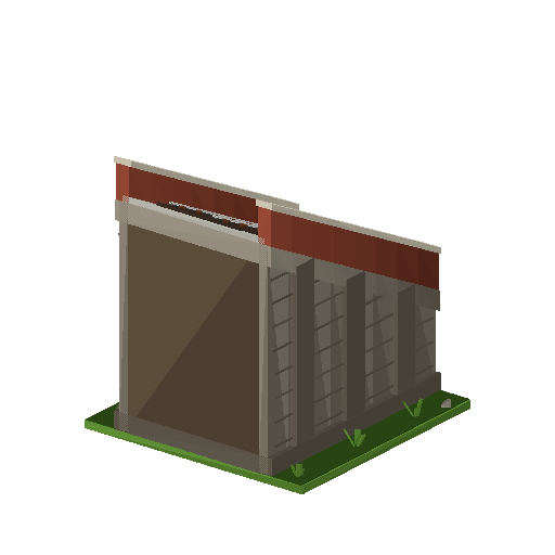 Low-poly Track 3D model: Track Gradient Ramp High Tile