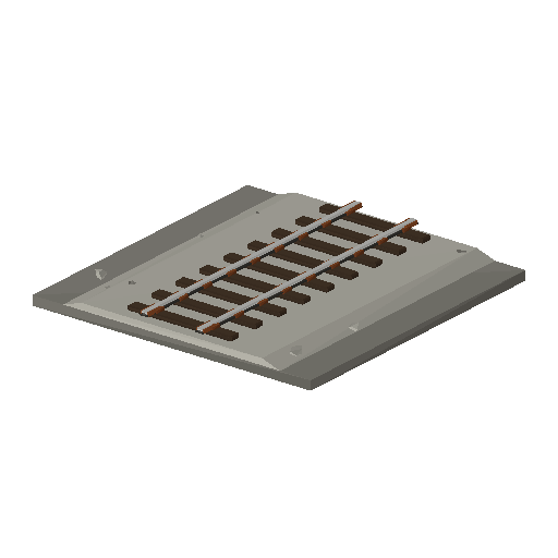 Low-poly Track 3D model: Track Straight Tile