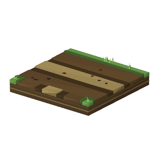 Low-poly Roads 3D model: Track T