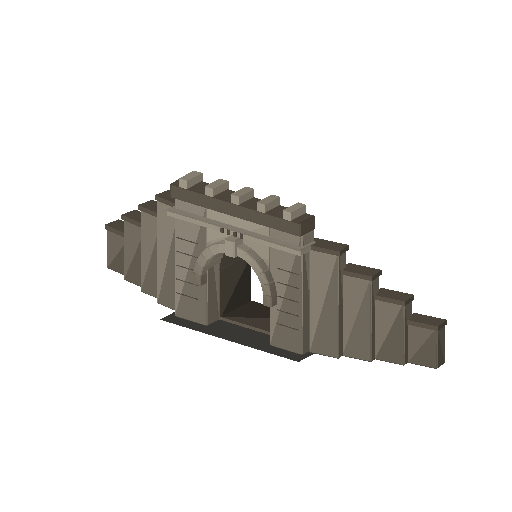 Low-poly Station & Rail Structures 3D model: Tunnel Portal
