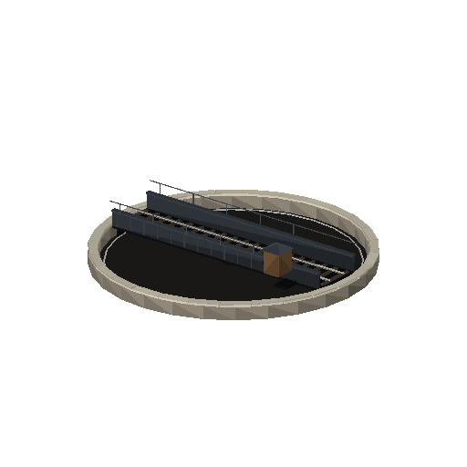 Low-poly Railway Signature 3D model: Turntable