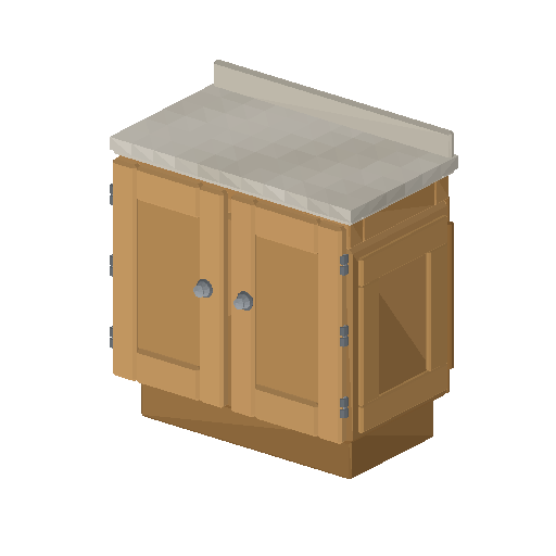 Low-poly Interiors 3D model: Under Sink Cabinet