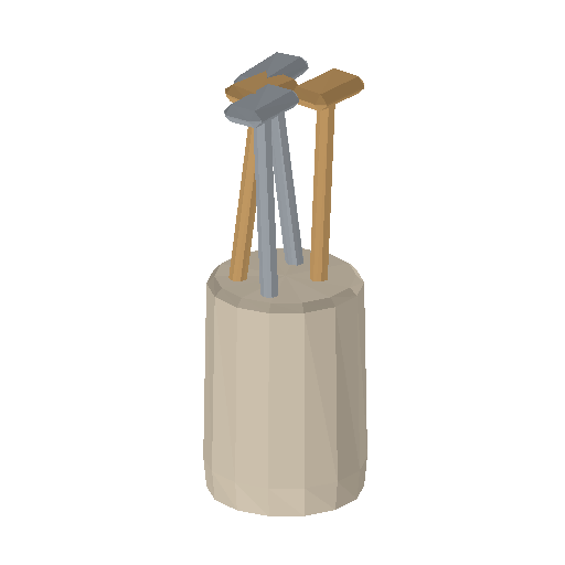 Low-poly Interiors 3D model: Utensil Crock