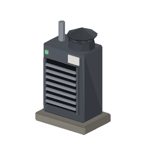 Low-poly Street Furniture 3D model: Utility Vent Cabinet 01