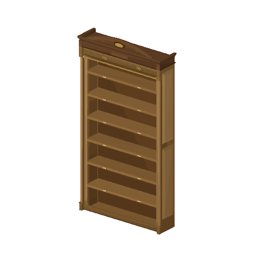 Low-poly Interiors 3D model: Wall Bookcase