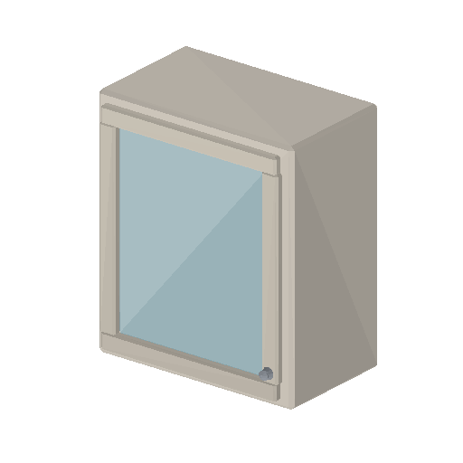 Low-poly Interiors 3D model: Wall Cabinet Glass