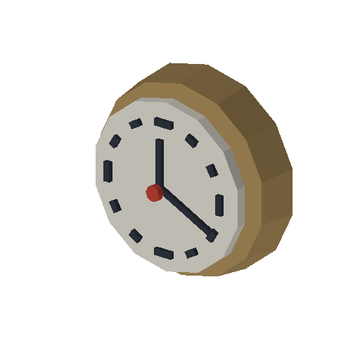 Low-poly Props 3D model: Wall Clock