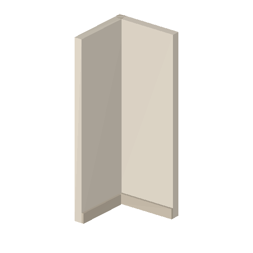 Low-poly Interiors 3D model: Wall Corner In