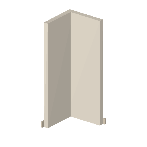 Low-poly Interiors 3D model: Wall Corner Out