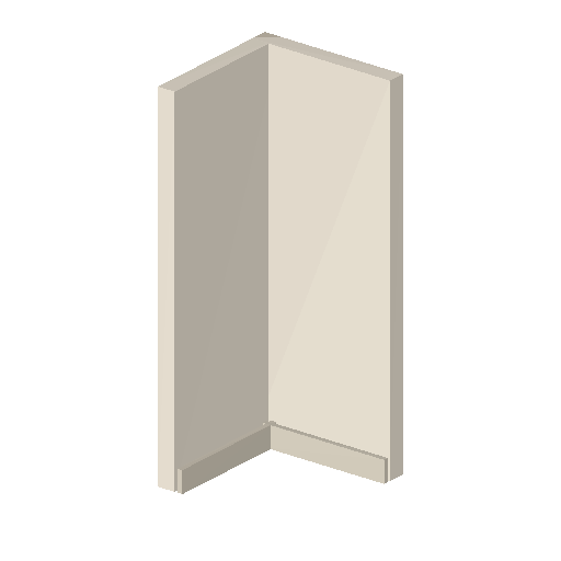 Low-poly Interiors 3D model: Wall Corner