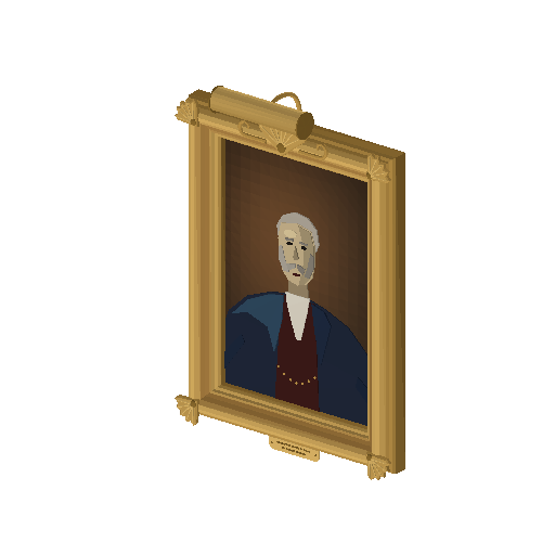 Low-poly Props 3D model: Wall Portrait