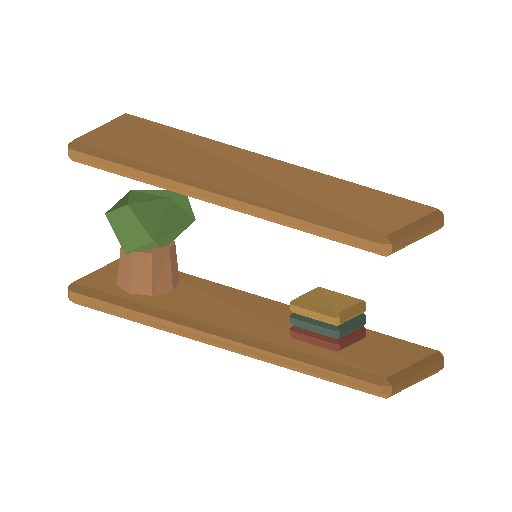 Low-poly Interiors 3D model: Wall Shelves