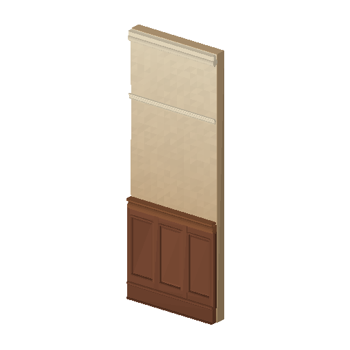 Low-poly Interiors 3D model: Wall Wainscot