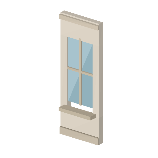 Low-poly Interiors 3D model: Wall Window