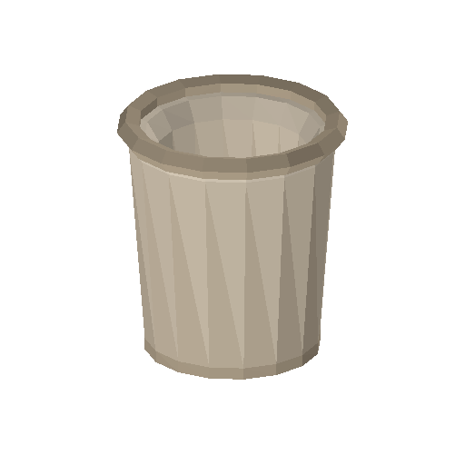 Low-poly Interiors 3D model: Wastebasket