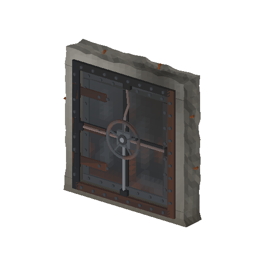 Low-poly Props 3D model: Wasteland Blast Door