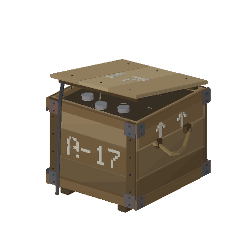 Low-poly Props 3D model: Wasteland Supply Crate
