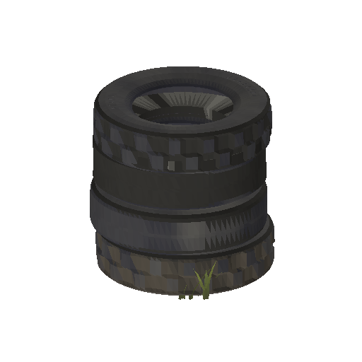 Low-poly Props 3D model: Wasteland Tire Stack
