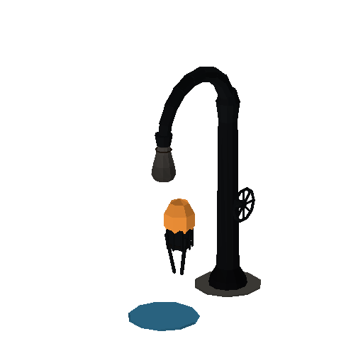 Low-poly Trackside Gear 3D model: Water Crane