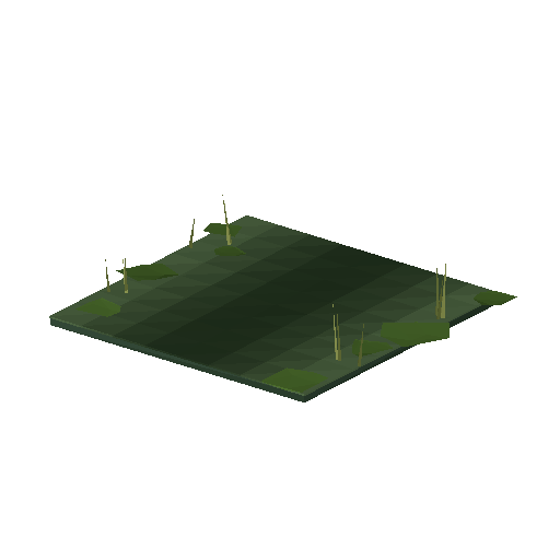 Low-poly Water 3D model: Water Open Channel Bayou