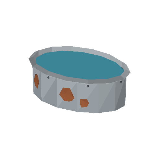Low-poly Props & Livestock 3D model: Water Trough