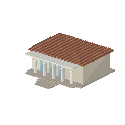 Low-poly Dwellings 3D model: Waterfront Villa