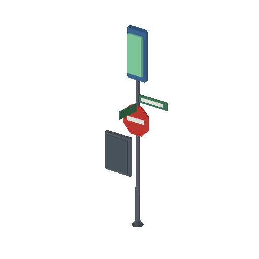 Low-poly Signage 3D model: Wayfinding Pylon 01
