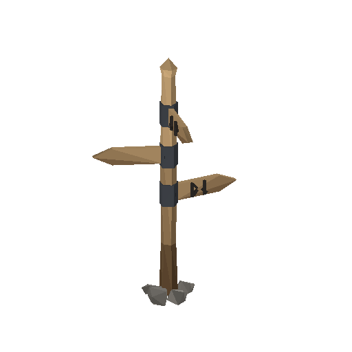 Low-poly Signage 3D model: Waypost