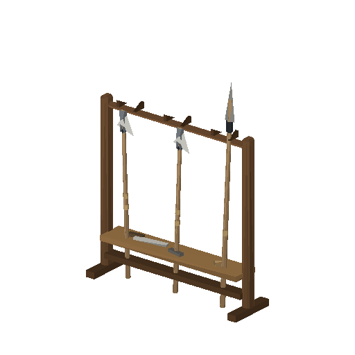Low-poly Props 3D model: Weapon Rack