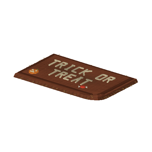 Low-poly Halloween Decorations 3D model: Welcome Mat 01