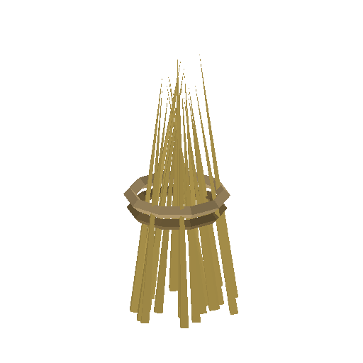 Low-poly Nature 3D model: Wheat Cluster