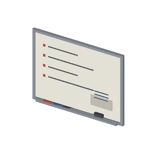 Low-poly Interiors 3D model: Whiteboard