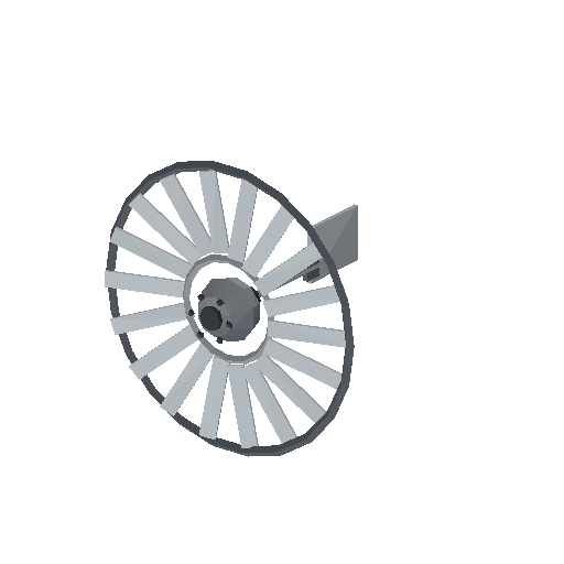 Low-poly Farm Structures 3D model: Windmill Fan