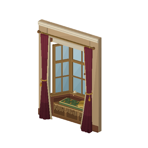 Low-poly Interiors 3D model: Window Bay Sash