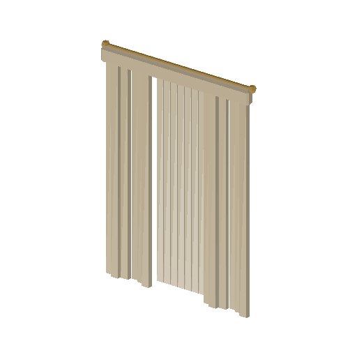 Low-poly Interiors 3D model: Window Curtains