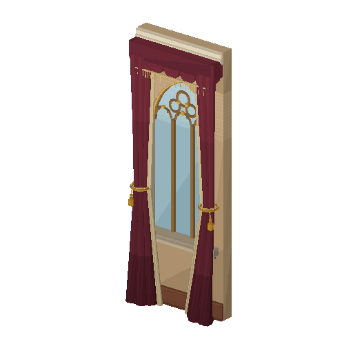 Low-poly Interiors 3D model: Window Gothic Arch