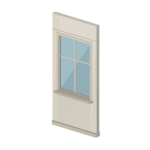 Low-poly Interiors 3D model: Window Wall