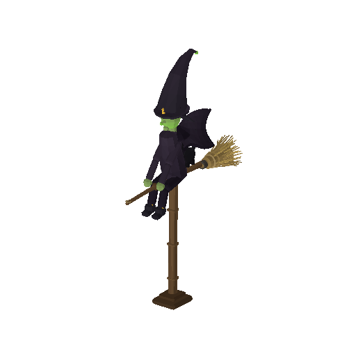 Low-poly Vehicles 3D model: Witch Broom Prop 01