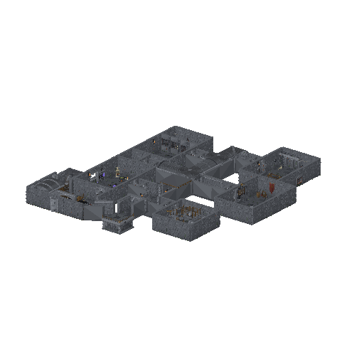 Low-poly 3D asset pack: Dungeon / Crypt Interior Kit