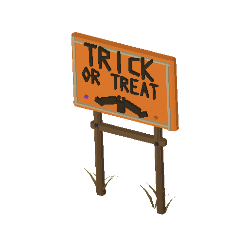 Low-poly Signage 3D model: Yard Sign 01